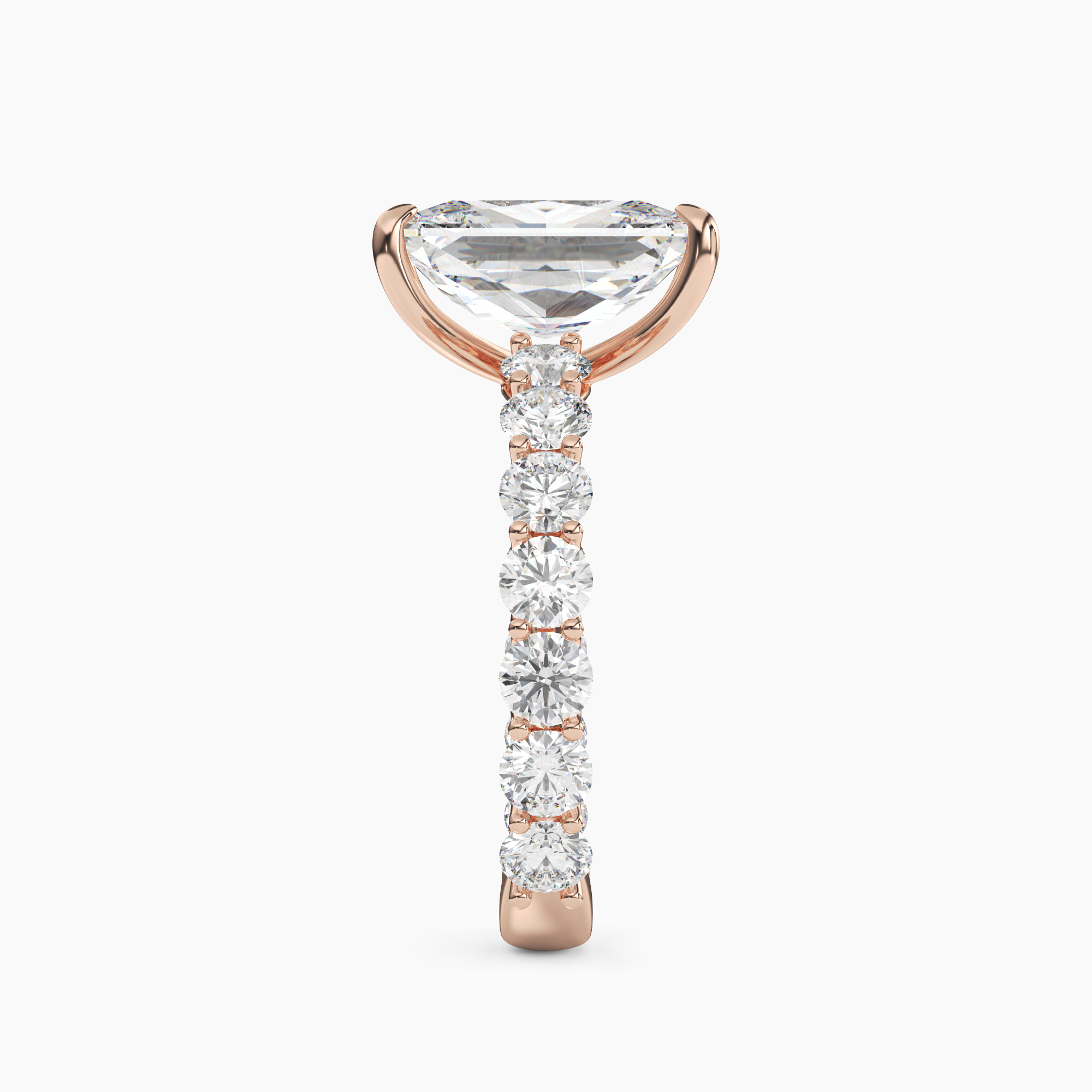 Blossom Radiant 1.5 Carat Lab Grown Diamond Engagement Ring in 18K White Gold