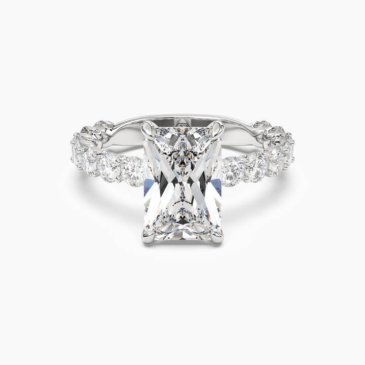 Blossom Radiant 2.5 Carat Lab Grown Diamond Engagement Ring in 14K White Gold