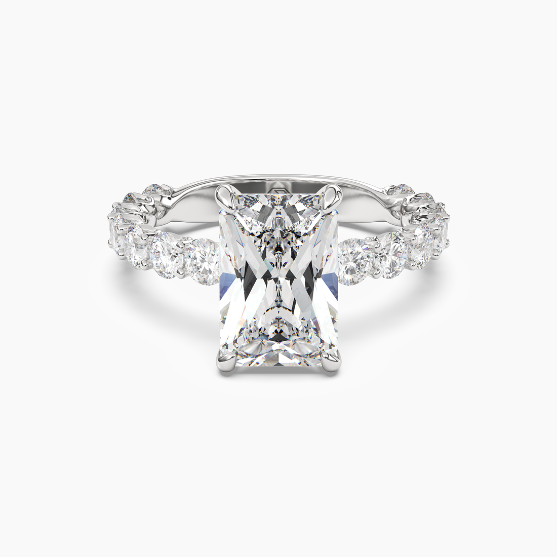 Blossom Radiant 1 Carat Lab Grown Diamond Engagement Ring in 18K Rose Gold
