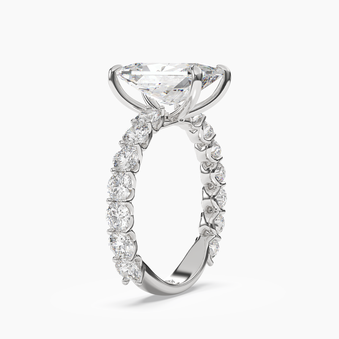 Blossom Radiant 1.5 Carat Lab Grown Diamond Engagement Ring in 18K White Gold