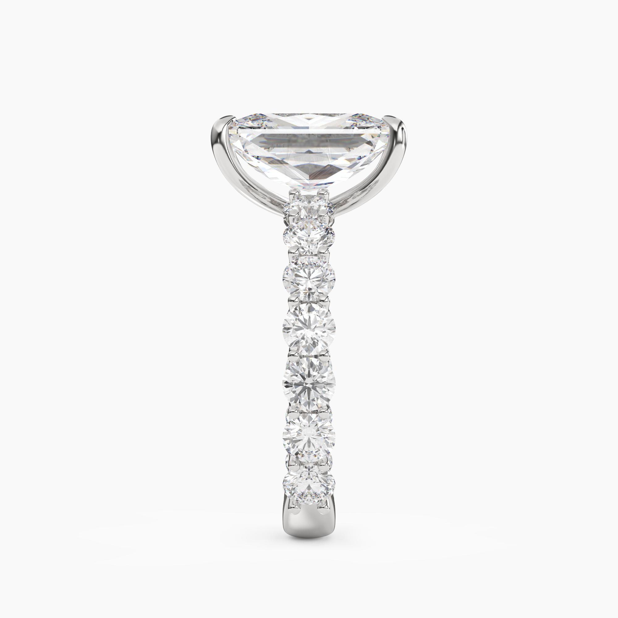 Blossom Radiant 2 Carat Lab Grown Diamond Engagement Ring in 18K White Gold