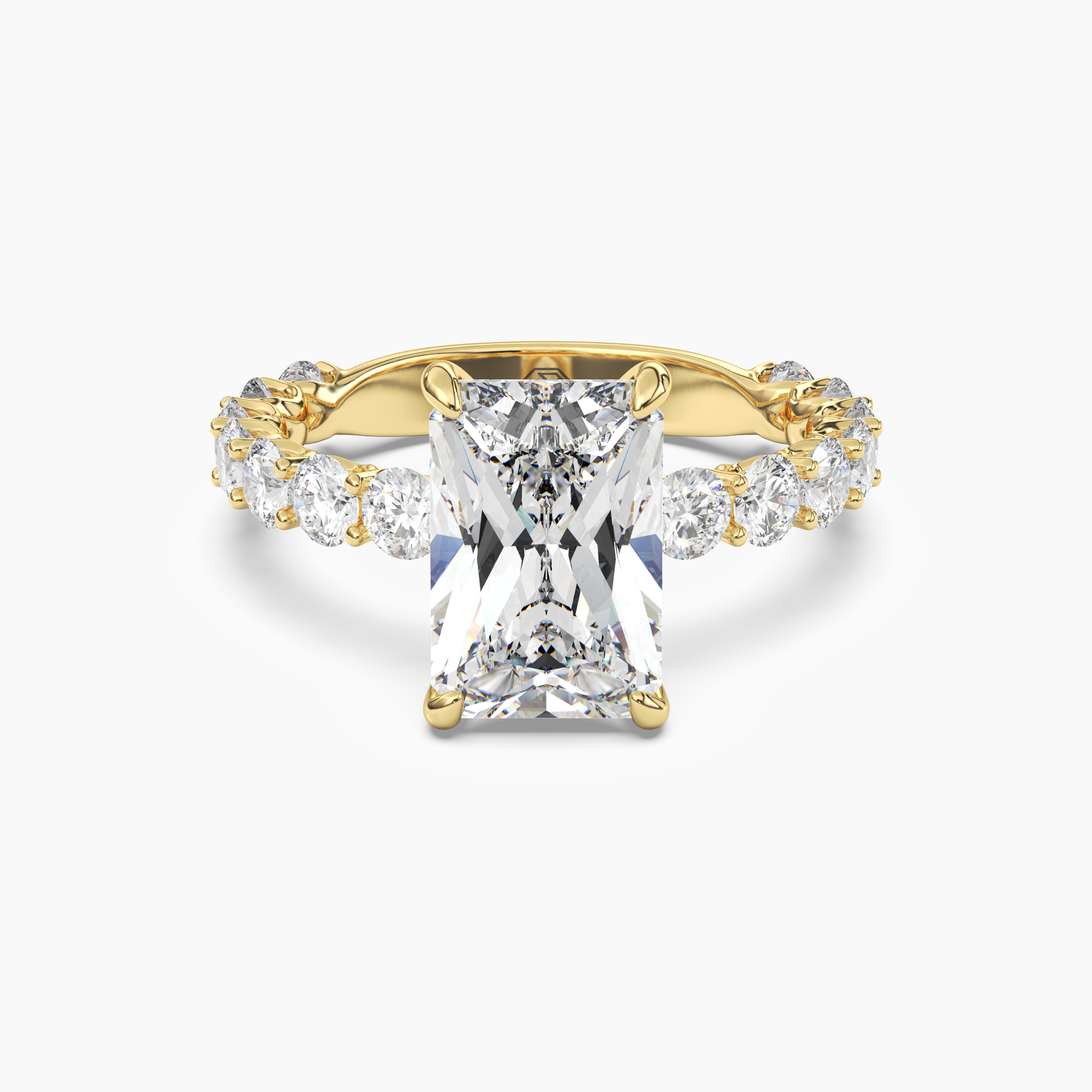 Blossom Radiant 1.5 Carat Lab Grown Diamond Engagement Ring in 18K White Gold