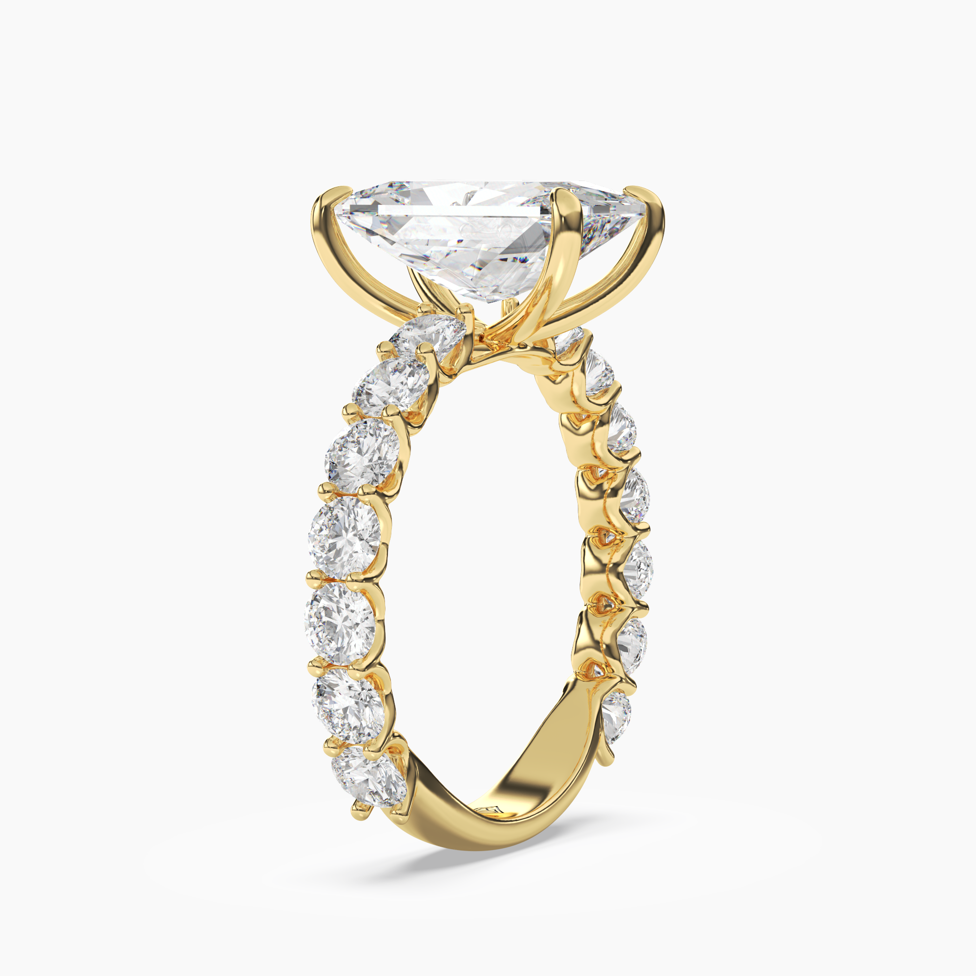 Blossom Radiant 1 Carat Lab Grown Diamond Engagement Ring in 18K Rose Gold