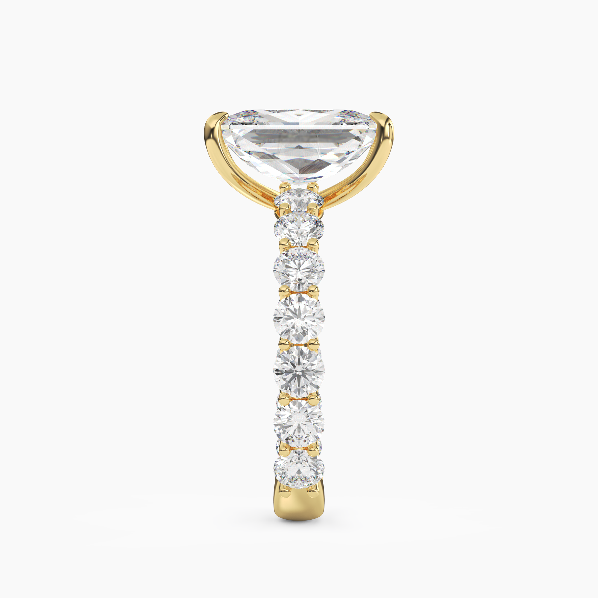 Blossom Radiant 1 Carat Lab Grown Diamond Engagement Ring in 18K White Gold