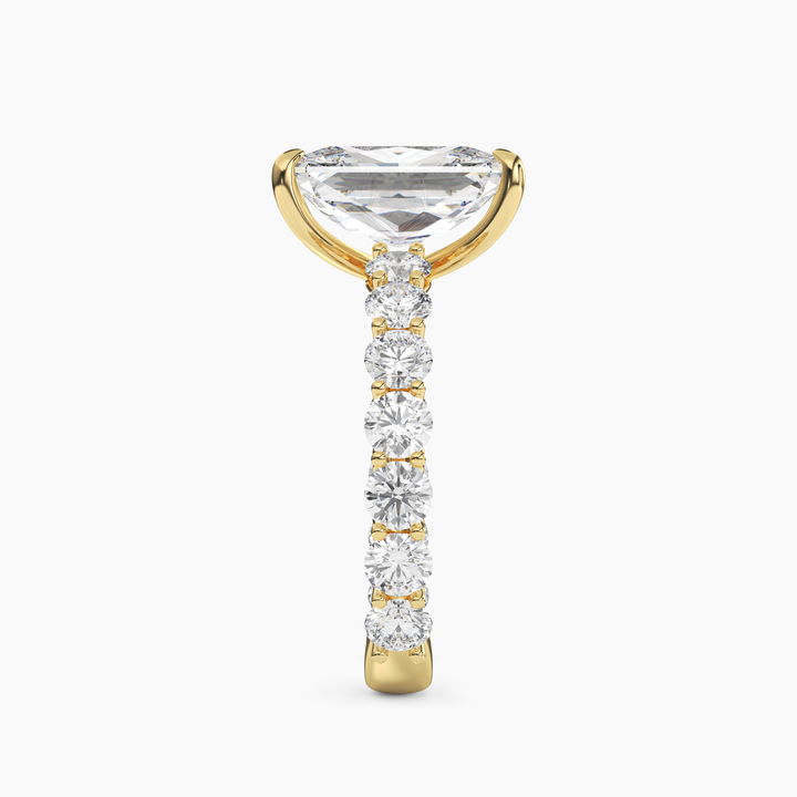 Blossom Radiant 1 Carat Lab Grown Diamond Engagement Ring in 18K Rose Gold
