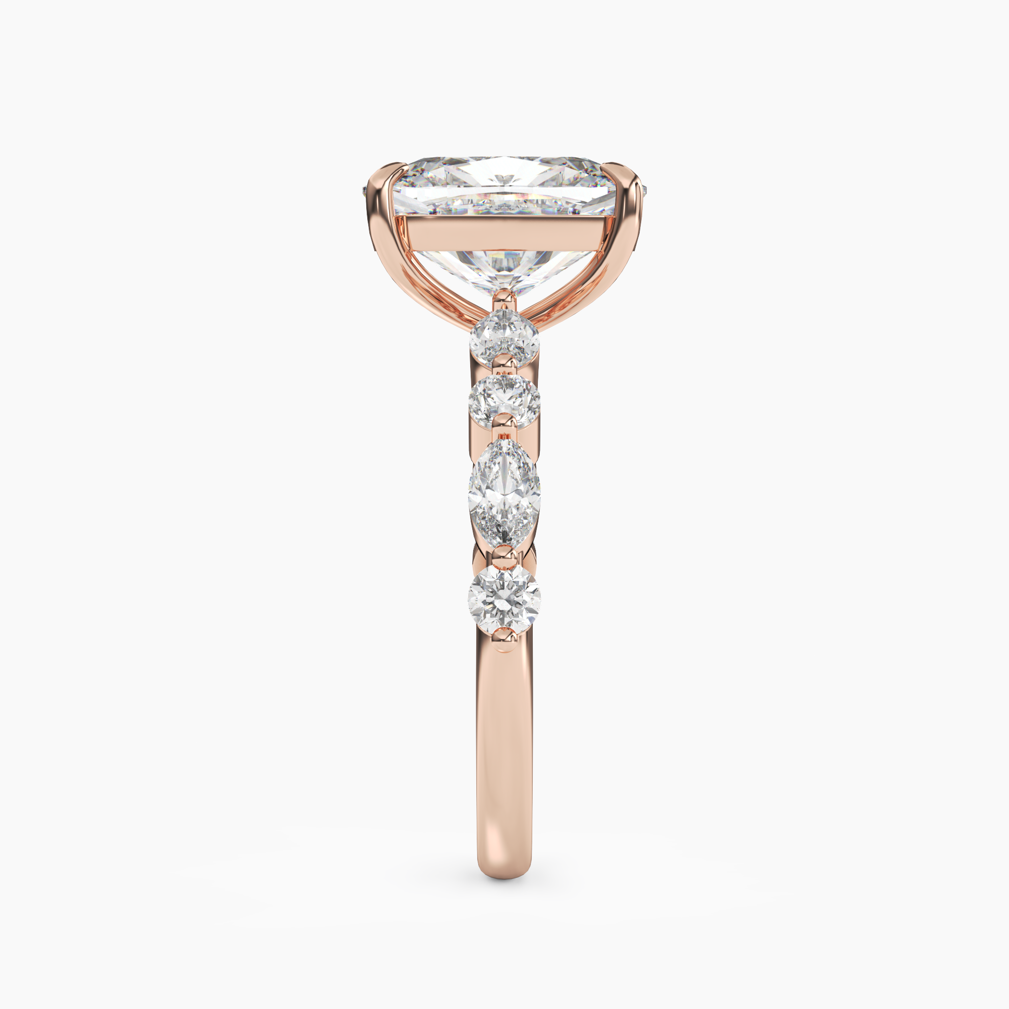 Aster Cushion Hidden Halo 1.5 Carat Lab Grown Diamond Engagement Ring in 18K Yellow Gold