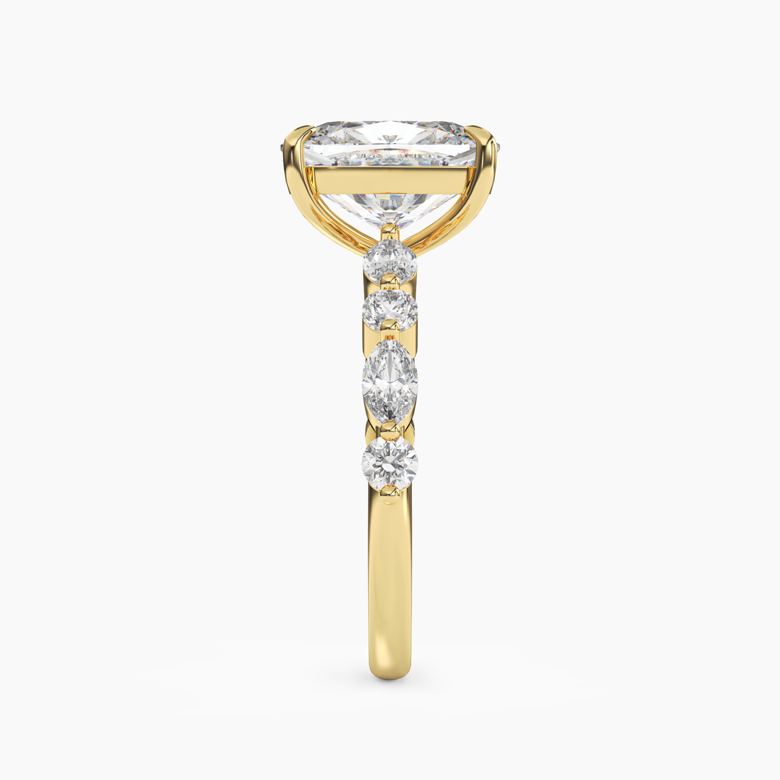 Aster Cushion Hidden Halo 1.5 Carat Lab Grown Diamond Engagement Ring in 18K Rose Gold