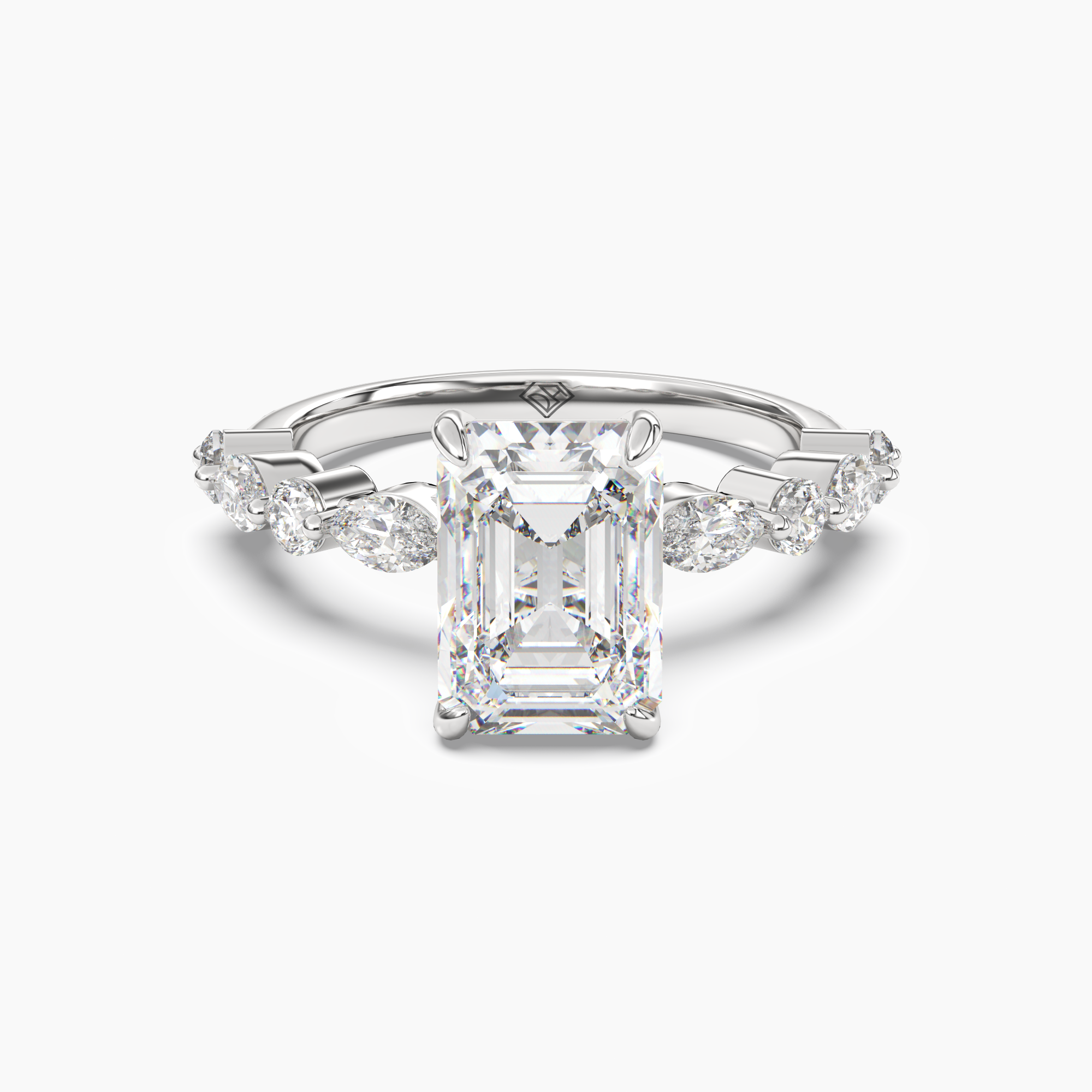 Aster Emerald Hidden Halo 1.5 Carat Lab Grown Diamond Engagement Ring in 14K Yellow Gold