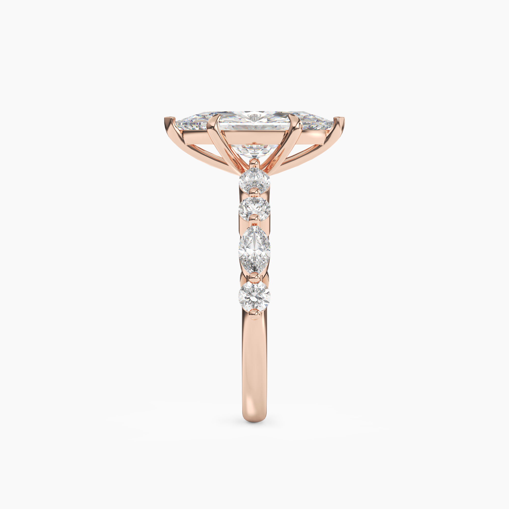 Aster Marquise Hidden Halo 1.5 Carat Lab Grown Diamond Engagement Ring in 18K Yellow Gold