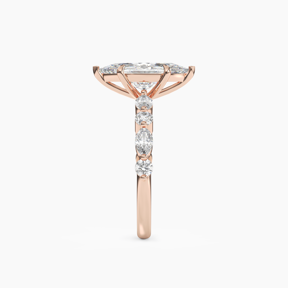 Aster Marquise Hidden Halo 2 Carat Lab Grown Diamond Engagement Ring in 18K Yellow Gold
