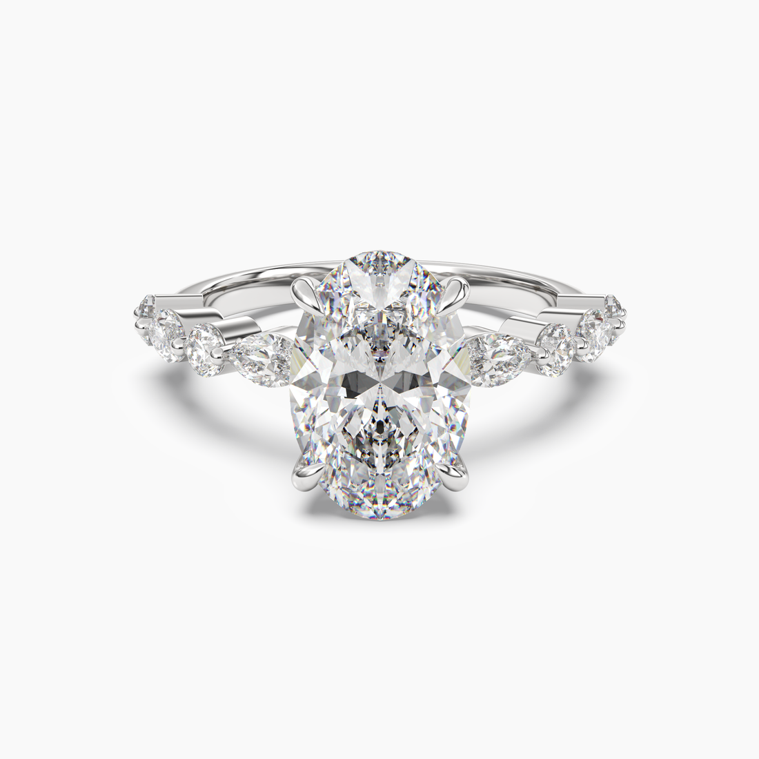 Aster Oval Hidden Halo 1.5 Carat Lab Grown Diamond Engagement Ring in 14K Rose Gold