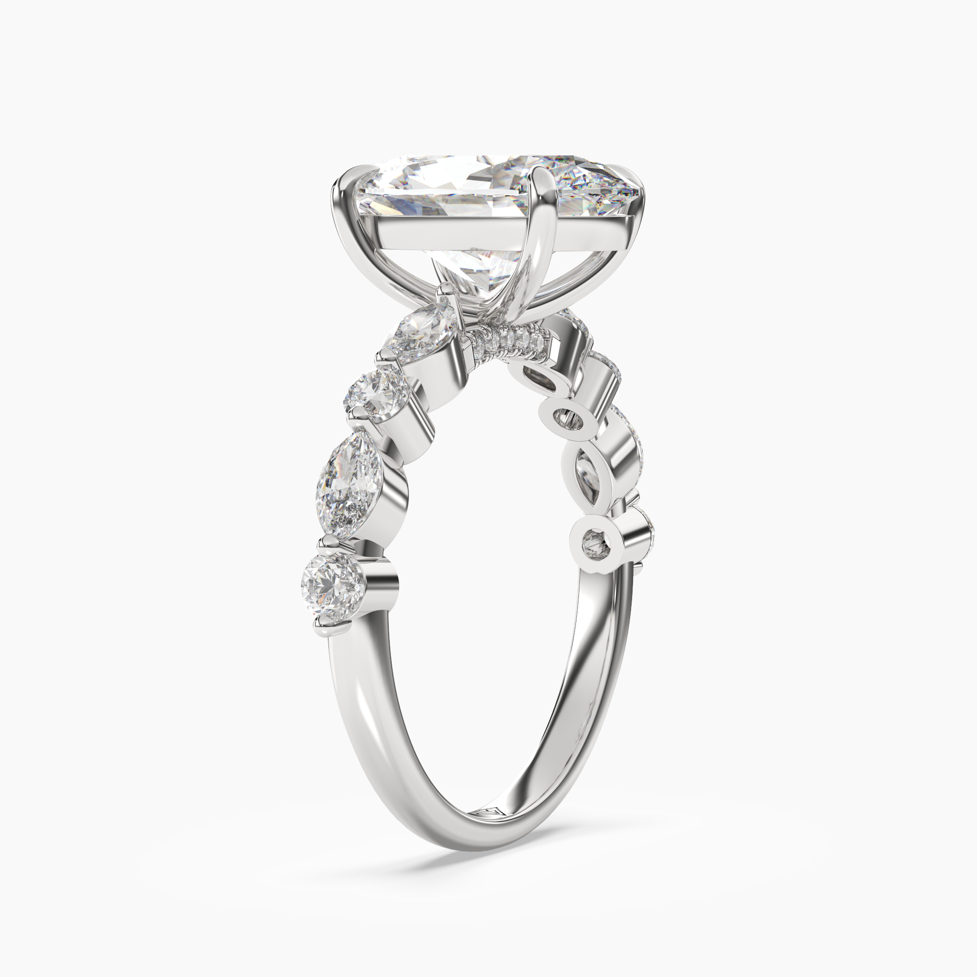 Aster Oval Hidden Halo 1.5 Carat Lab Grown Diamond Engagement Ring in 18K Yellow Gold