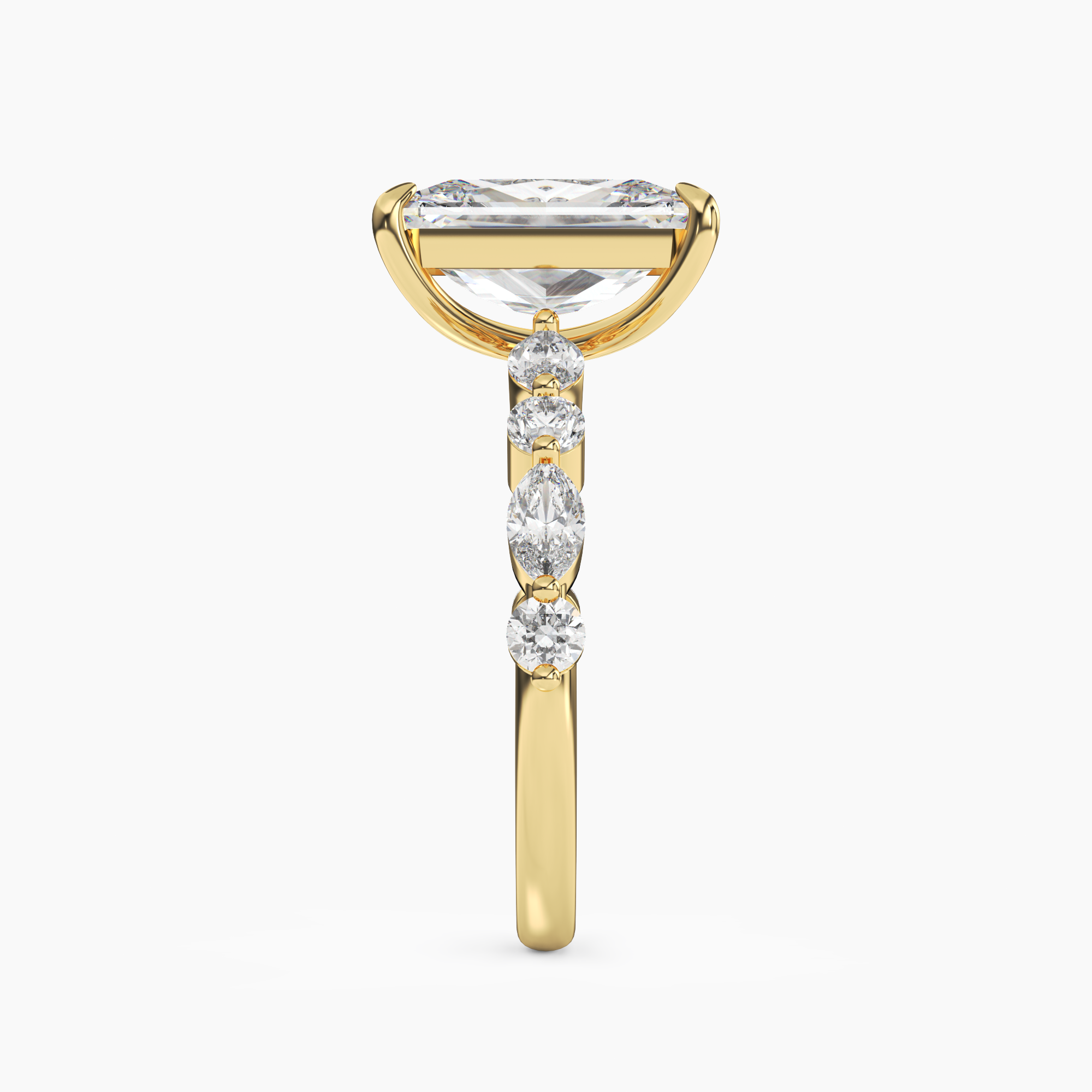 Aster Radiant Hidden Halo 1.5 Carat Lab Grown Diamond Engagement Ring in 14K Rose Gold