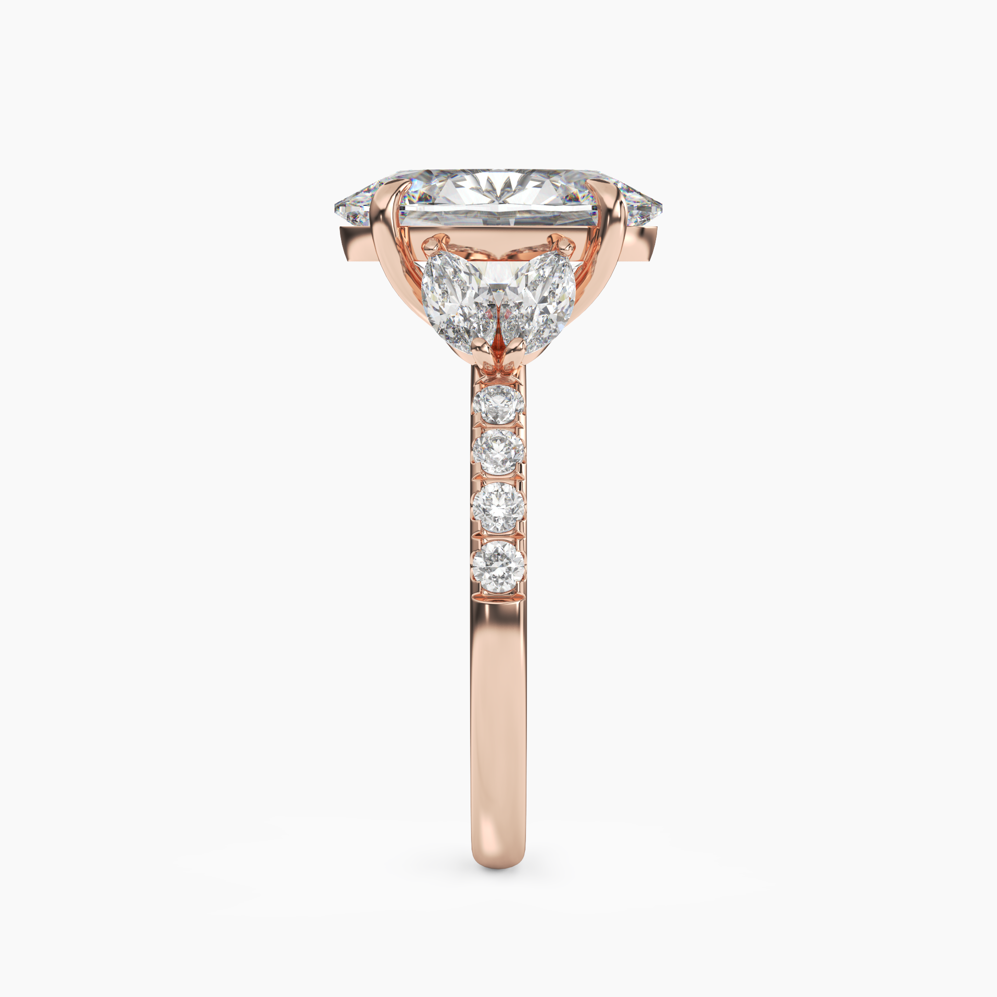 Mirage Oval 2.5 Carat Lab Grown Diamond Engagement Ring in 14K Yellow Gold