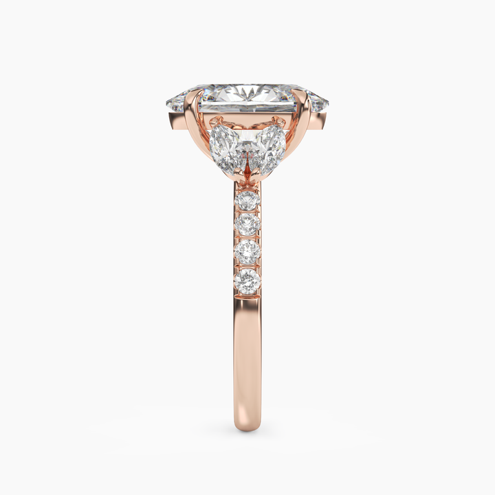 Mirage Oval 3 Carat Lab Grown Diamond Engagement Ring in 18K White Gold