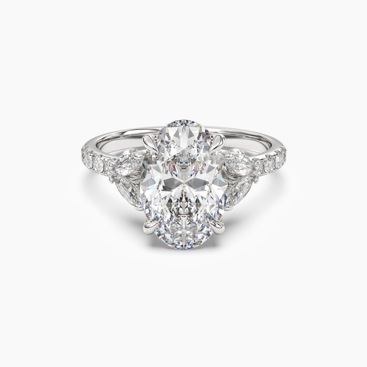 Mirage Oval 1 Carat Lab Grown Diamond Engagement Ring in 14K White Gold
