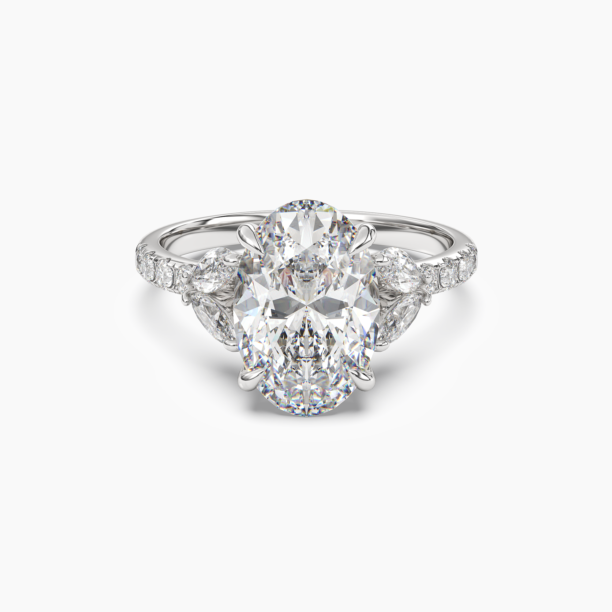 Mirage Oval 2 Carat Lab Grown Diamond Engagement Ring in 18K Rose Gold