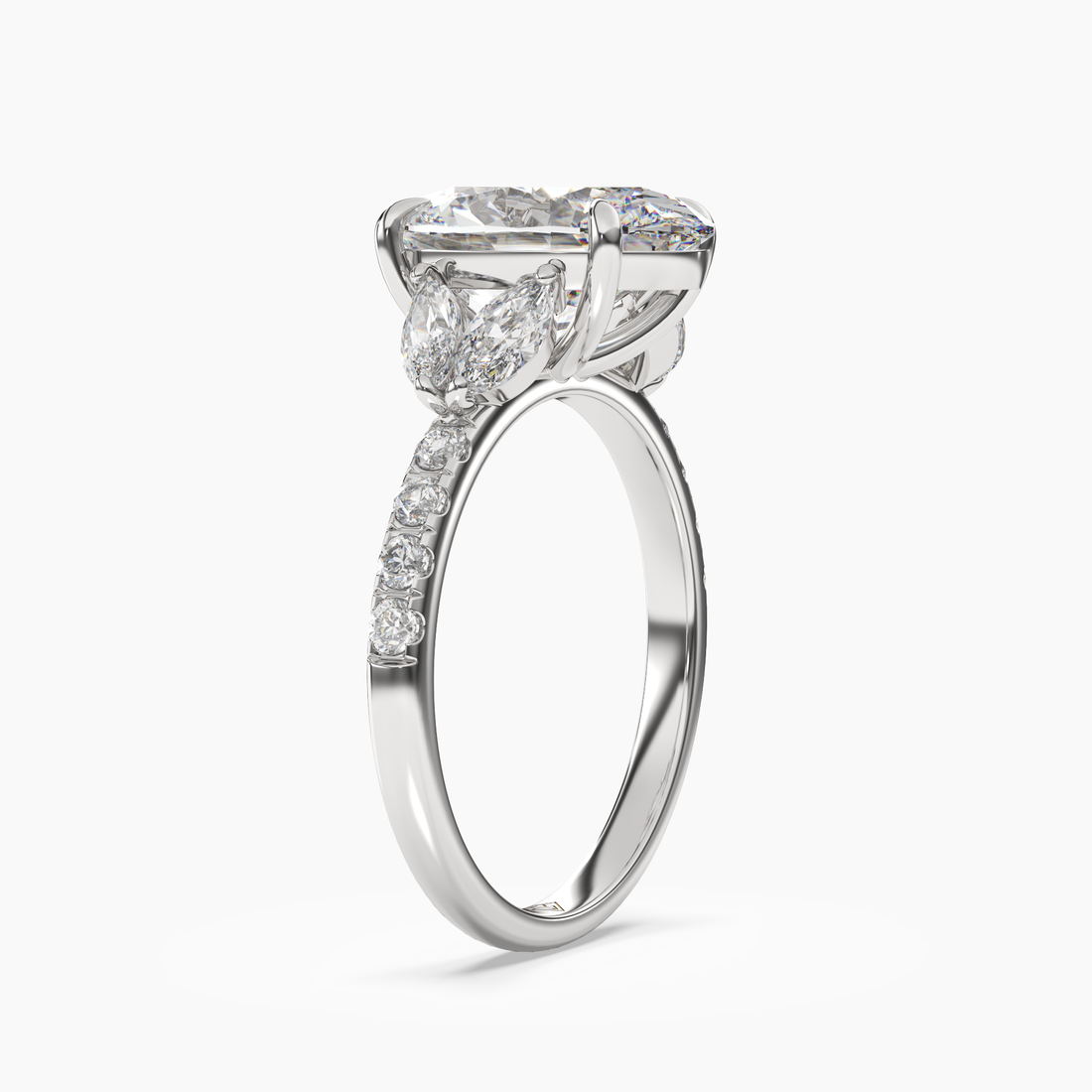 Mirage Oval 3 Carat Lab Grown Diamond Engagement Ring in 14K Yellow Gold