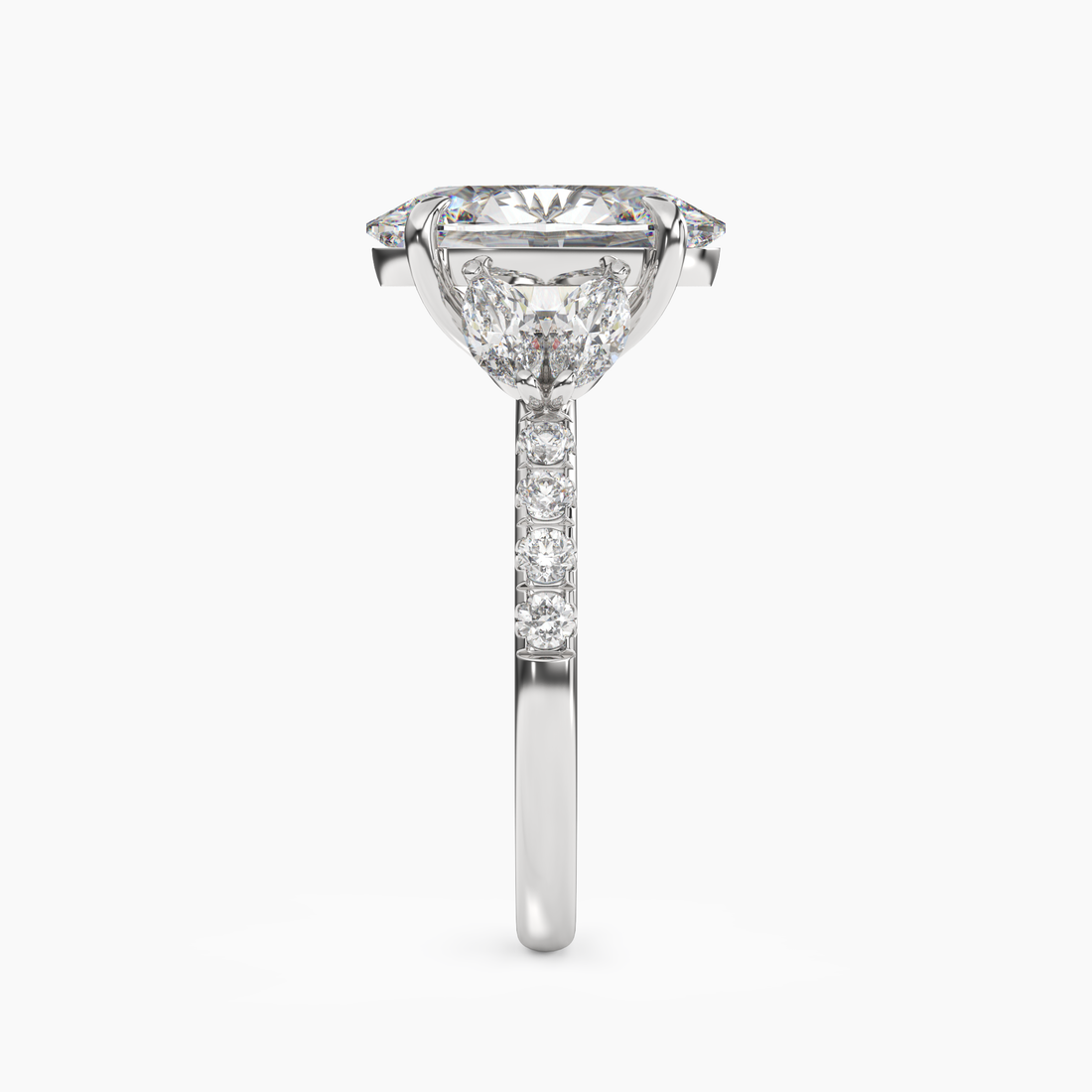 Mirage Oval 3 Carat Lab Grown Diamond Engagement Ring in 18K Rose Gold