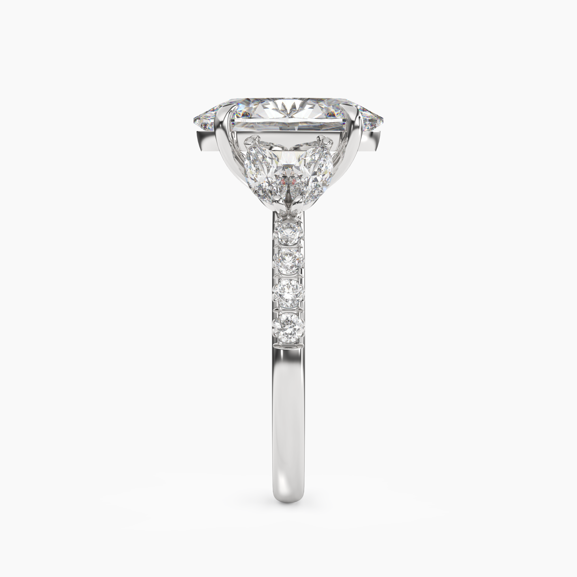 Mirage Oval 2 Carat Lab Grown Diamond Engagement Ring in 14K White Gold