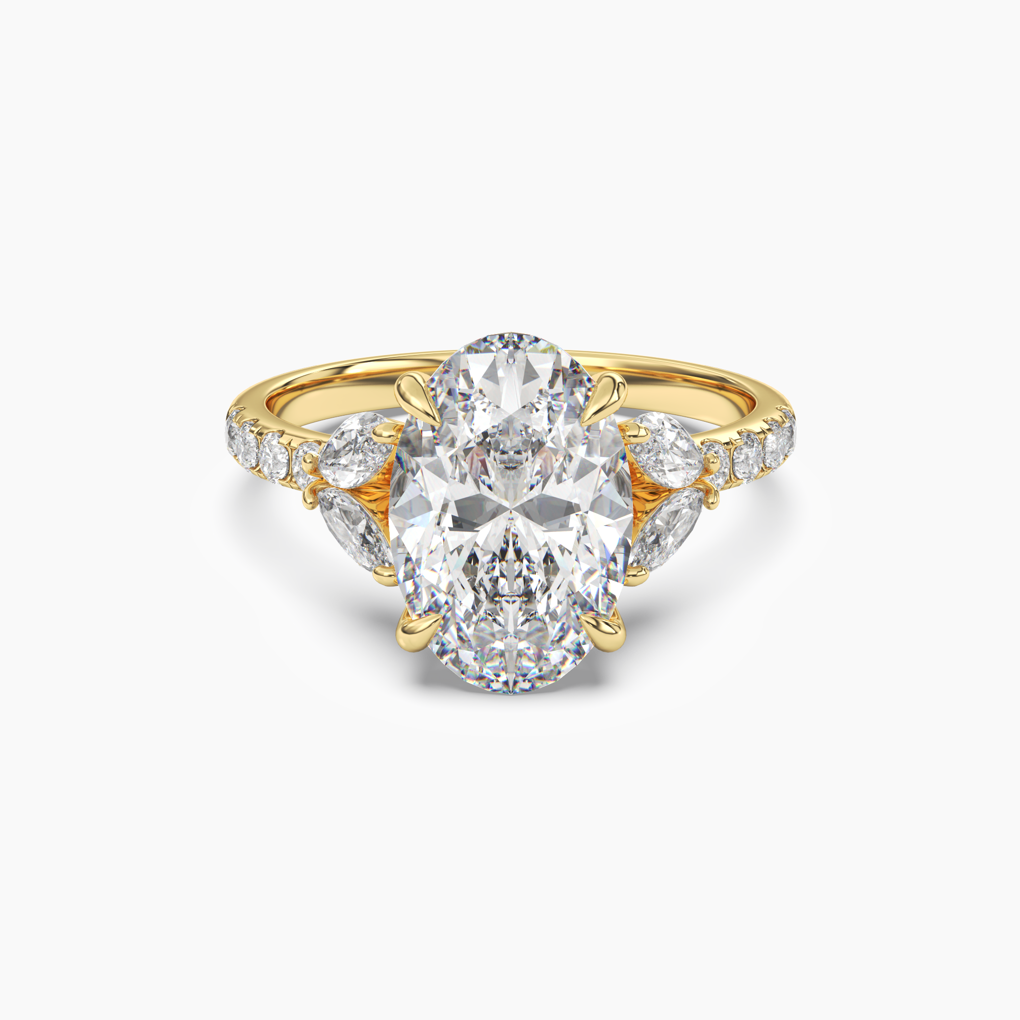 Mirage Oval 1.5 Carat Lab Grown Diamond Engagement Ring in 14K Rose Gold