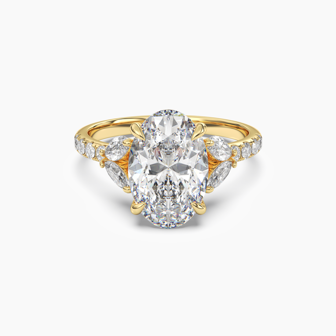 Mirage Oval 2.5 Carat Lab Grown Diamond Engagement Ring in 14K White Gold