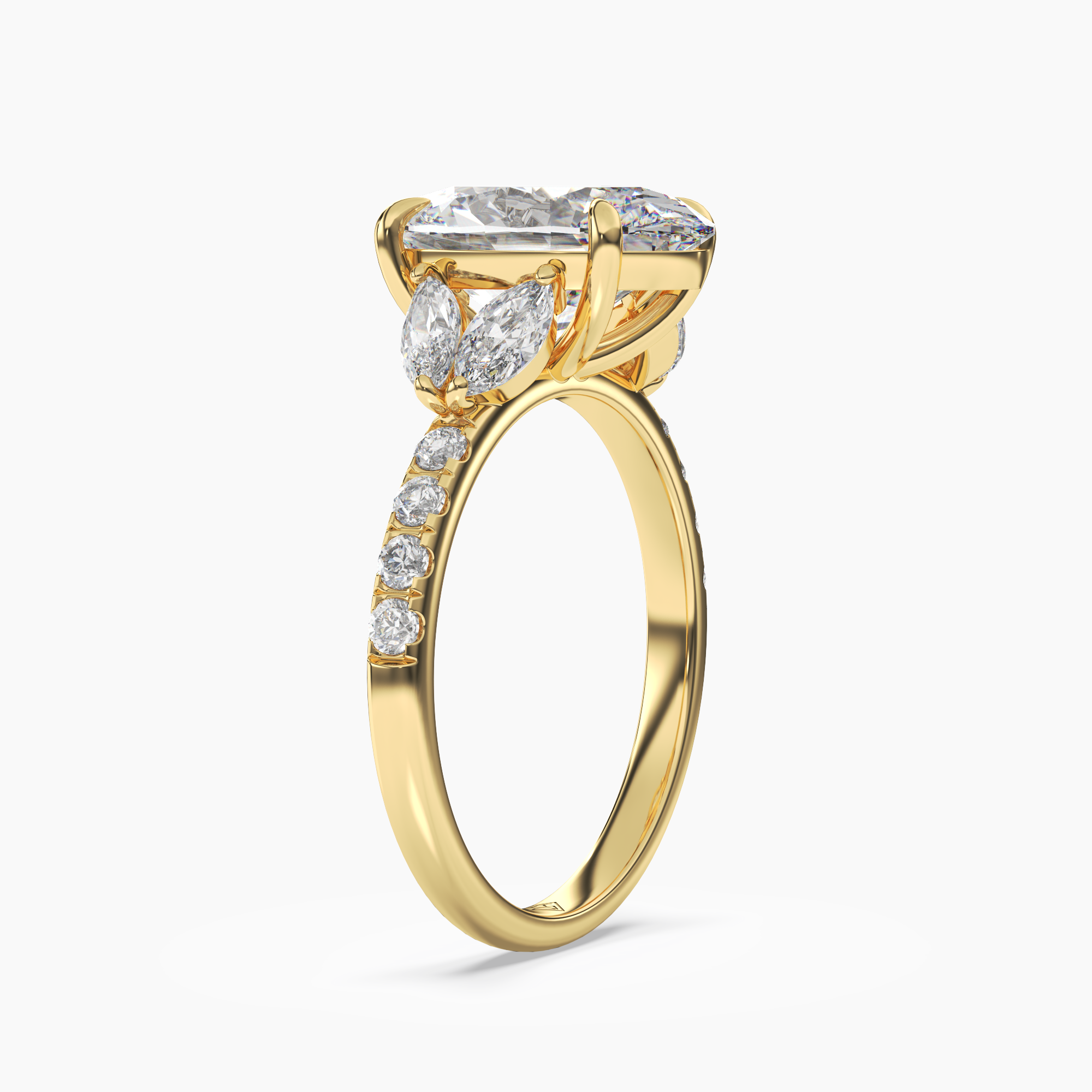 Mirage Oval 1.5 Carat Lab Grown Diamond Engagement Ring in 18K Rose Gold