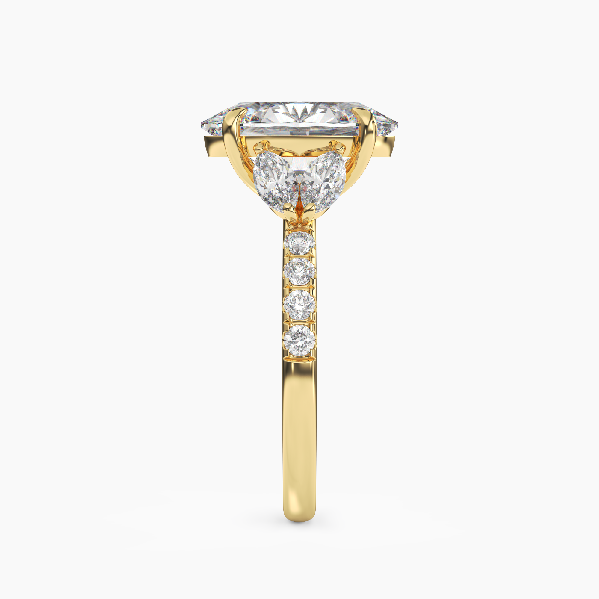 Mirage Oval 2 Carat Lab Grown Diamond Engagement Ring in 18K Rose Gold