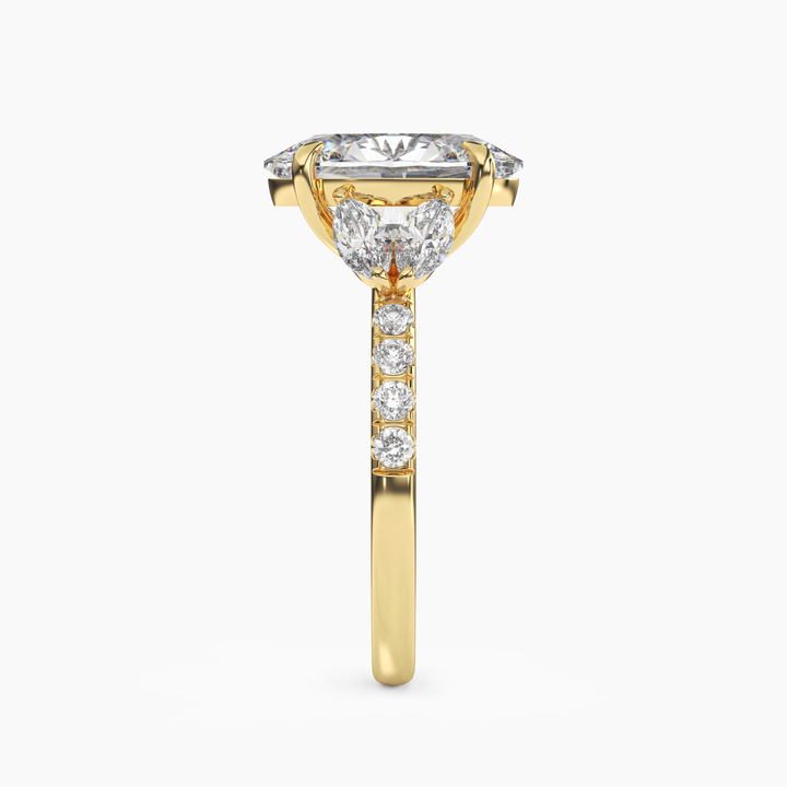 Mirage Oval 2.5 Carat Lab Grown Diamond Engagement Ring in 14K Rose Gold