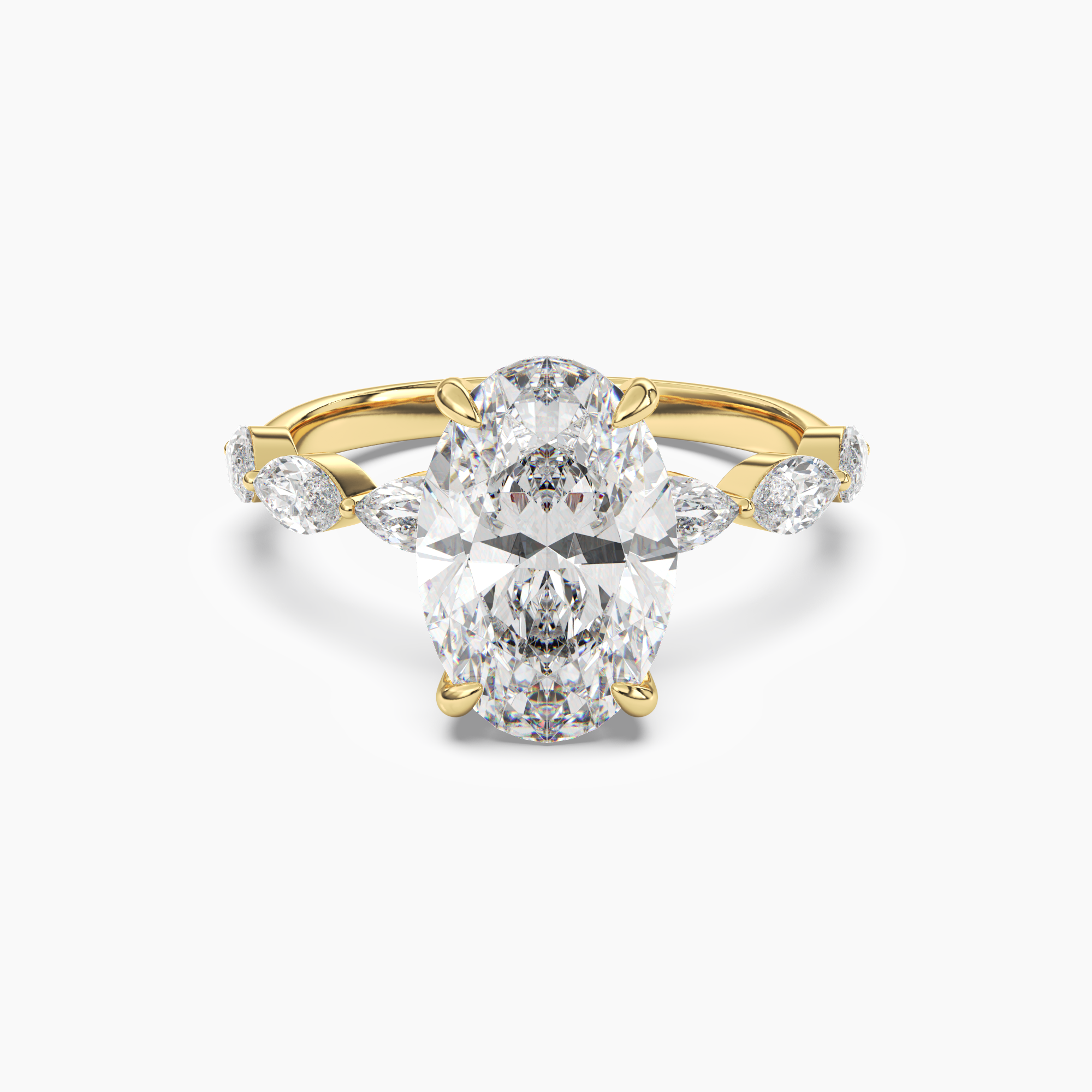 Rosemist Oval Hidden Halo 1.5 Carat Lab Grown Diamond Engagement Ring in 18K Rose Gold