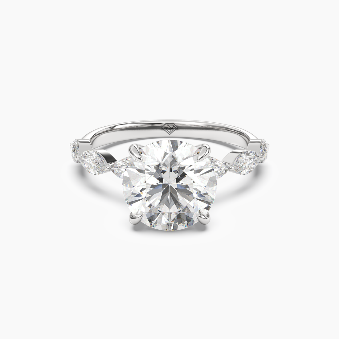 Rosemist Round Hidden Halo 1 Carat Lab Grown Diamond Engagement Ring in 14K Rose Gold