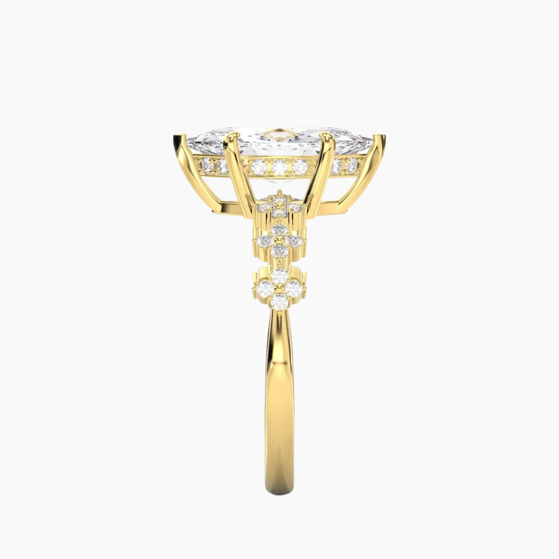 Starveil Marquise Unique 1 Carat Lab Grown Diamond Engagement Ring in 14K Rose Gold