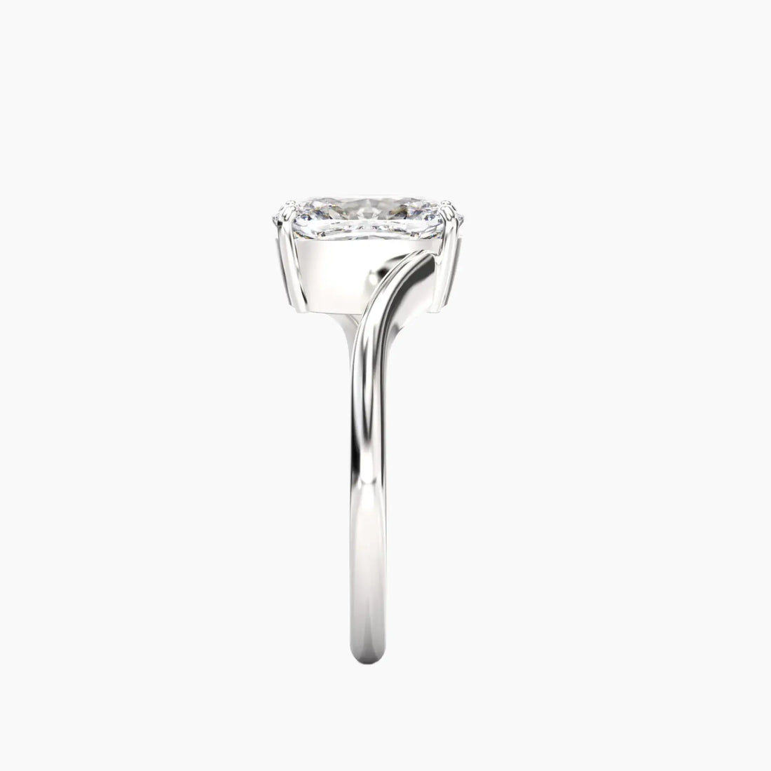 Whisper Cushion Unique 1.5 Carat Lab Grown Diamond Engagement Ring in 14K Yellow Gold