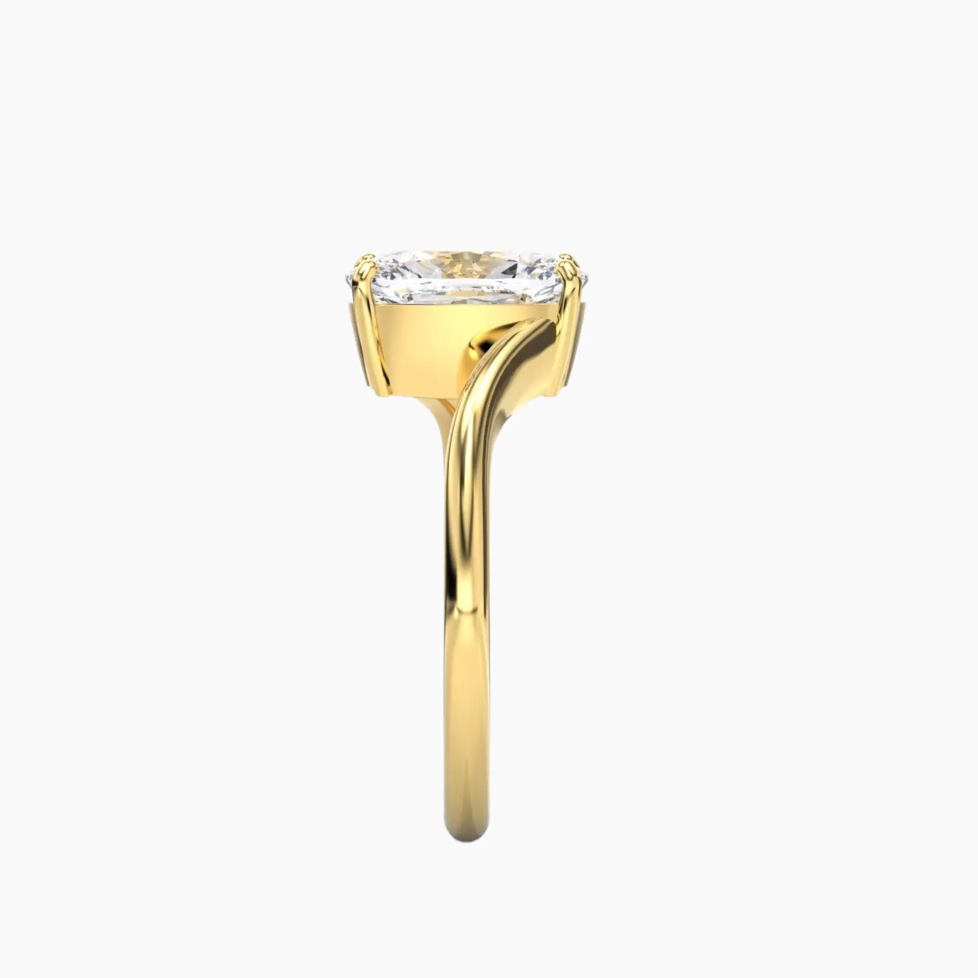 Whisper Cushion Unique 1 Carat Lab Grown Diamond Engagement Ring in 18K Rose Gold