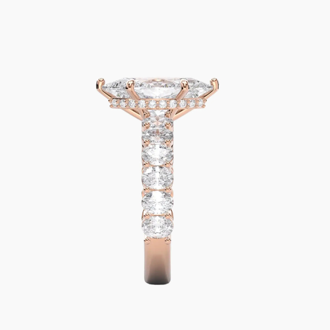 Celestia Marquise Hidden Halo 1.5 Carat Lab Grown Diamond Engagement Ring in 18K Yellow Gold