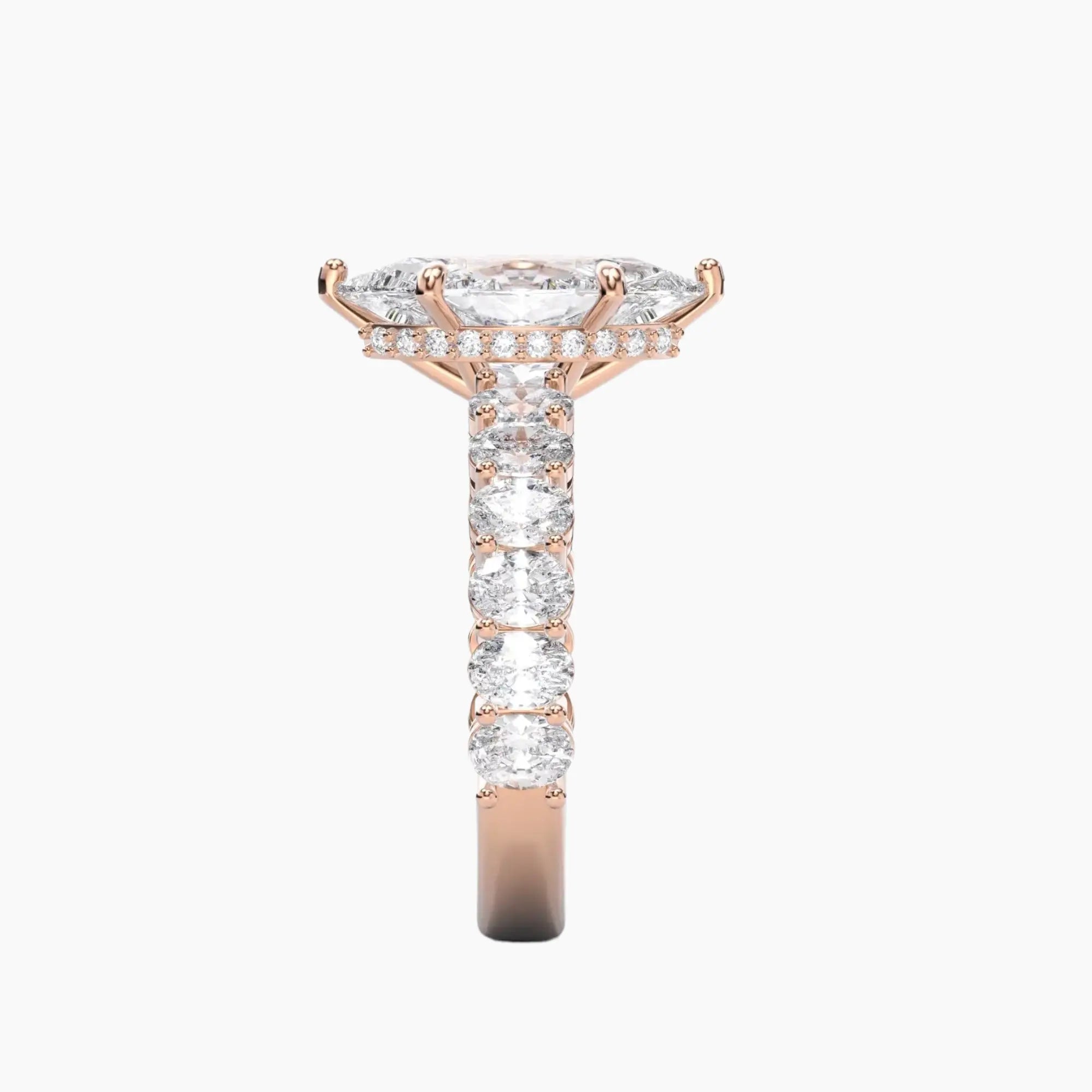 Celestia Marquise Hidden Halo 1.5 Carat Lab Grown Diamond Engagement Ring in 14K White Gold