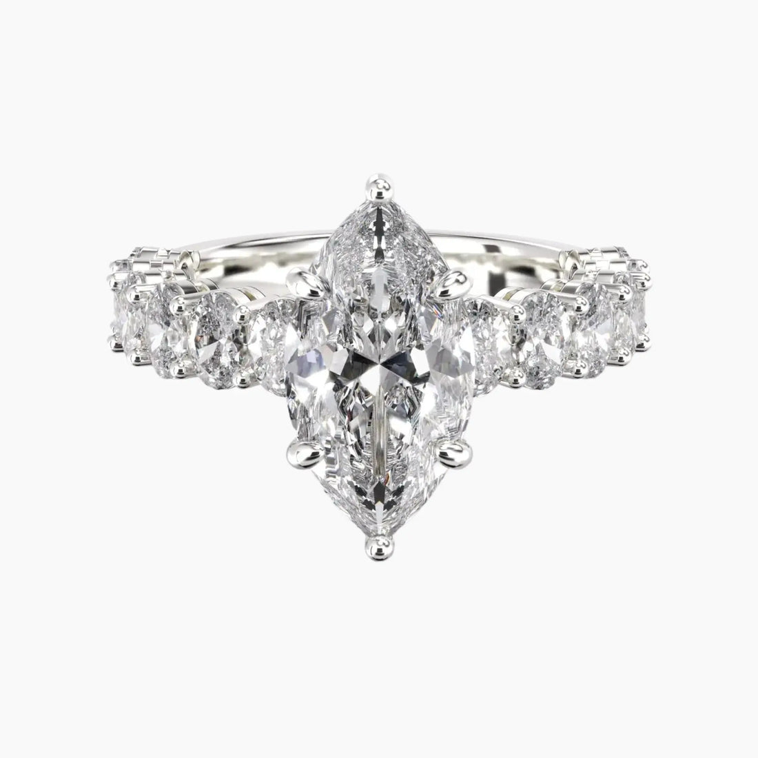 Celestia Marquise Hidden Halo 2.5 Carat Lab Grown Diamond Engagement Ring in 18K Yellow Gold