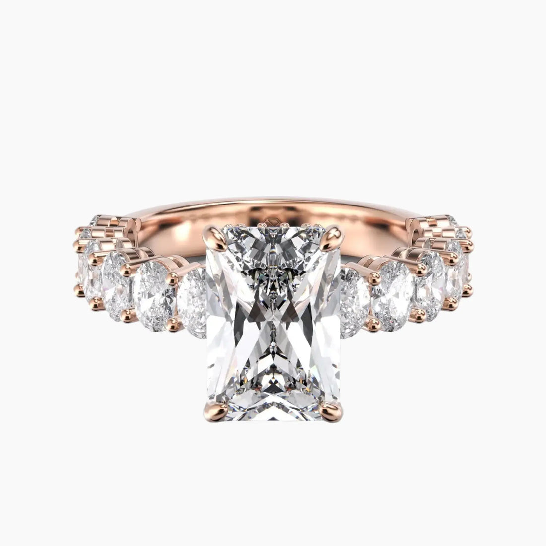 Celestia Radiant Hidden Halo 1.5 Carat Lab Grown Diamond Engagement Ring in 18K Rose Gold
