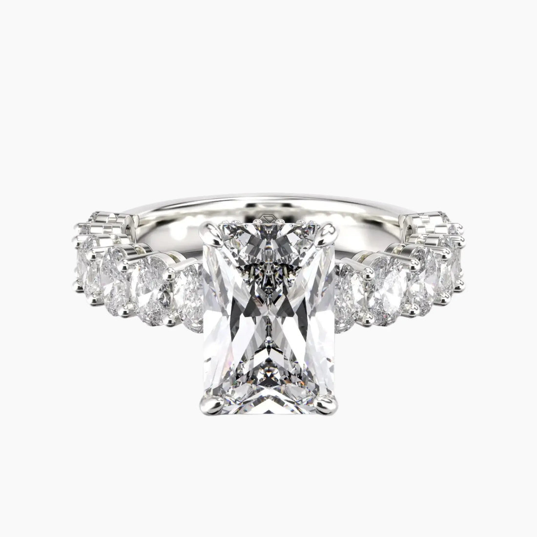 Celestia Radiant Hidden Halo 2.5 Carat Lab Grown Diamond Engagement Ring in 18K Rose Gold