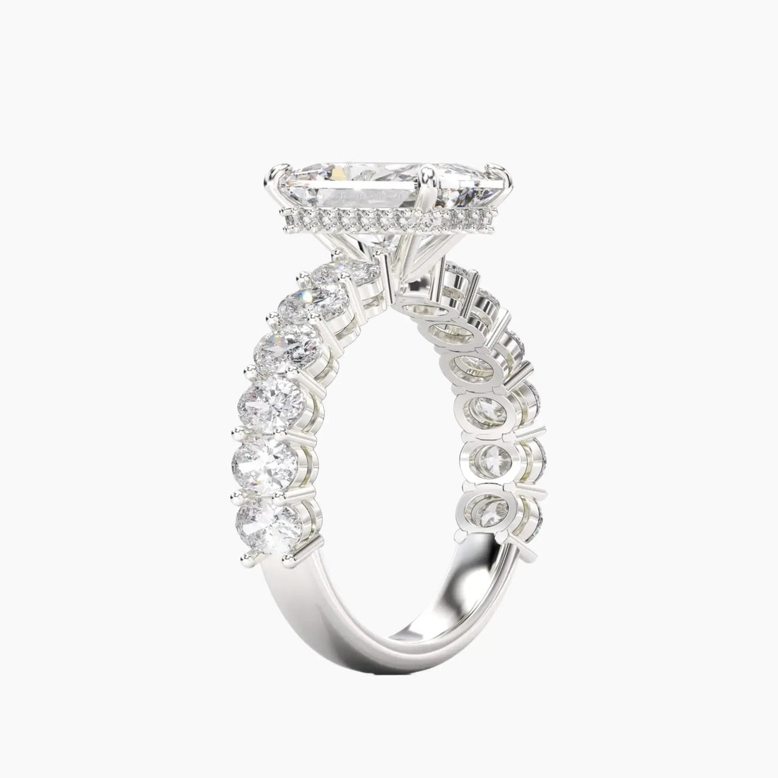 Celestia Radiant Hidden Halo 3 Carat Lab Grown Diamond Engagement Ring in 14K Yellow Gold