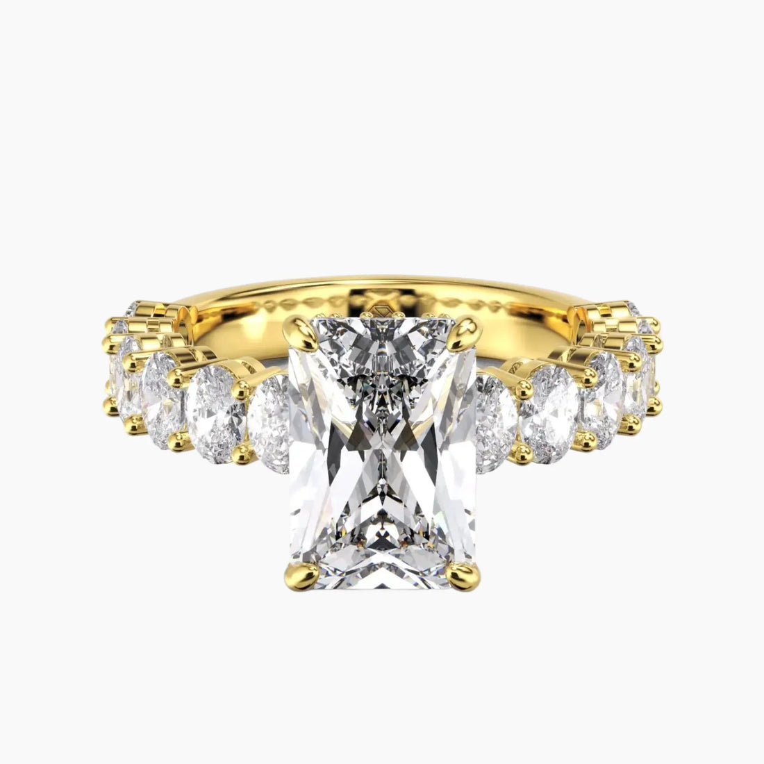 Celestia Radiant Hidden Halo 2.5 Carat Lab Grown Diamond Engagement Ring in 14K Rose Gold
