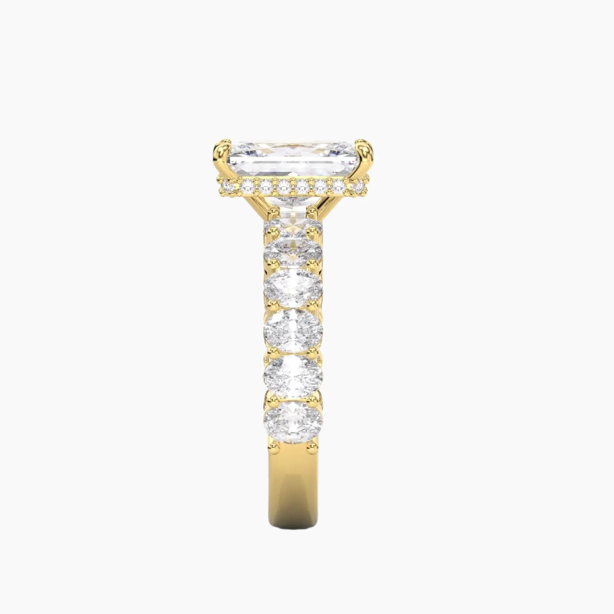 Celestia Radiant Hidden Halo 1.5 Carat Lab Grown Diamond Engagement Ring in 14K White Gold