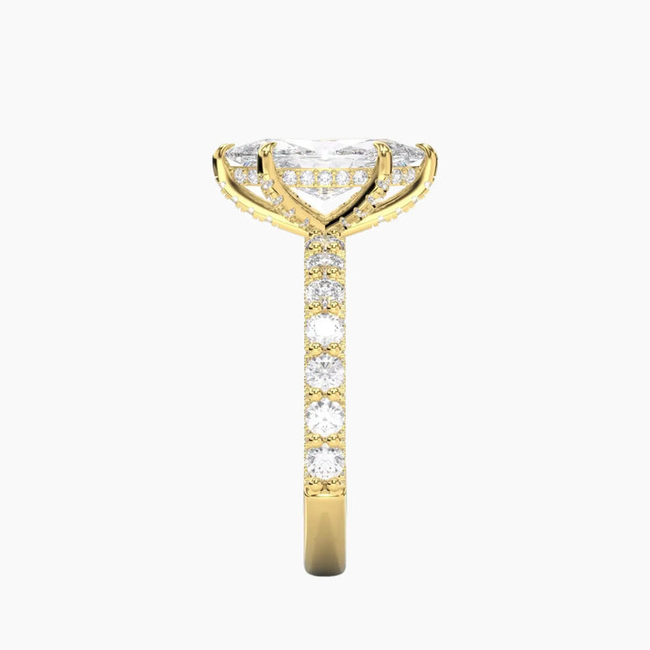Lustre Marquise Hidden Halo 1 Carat Lab Grown Diamond Engagement Ring in 18K Rose Gold