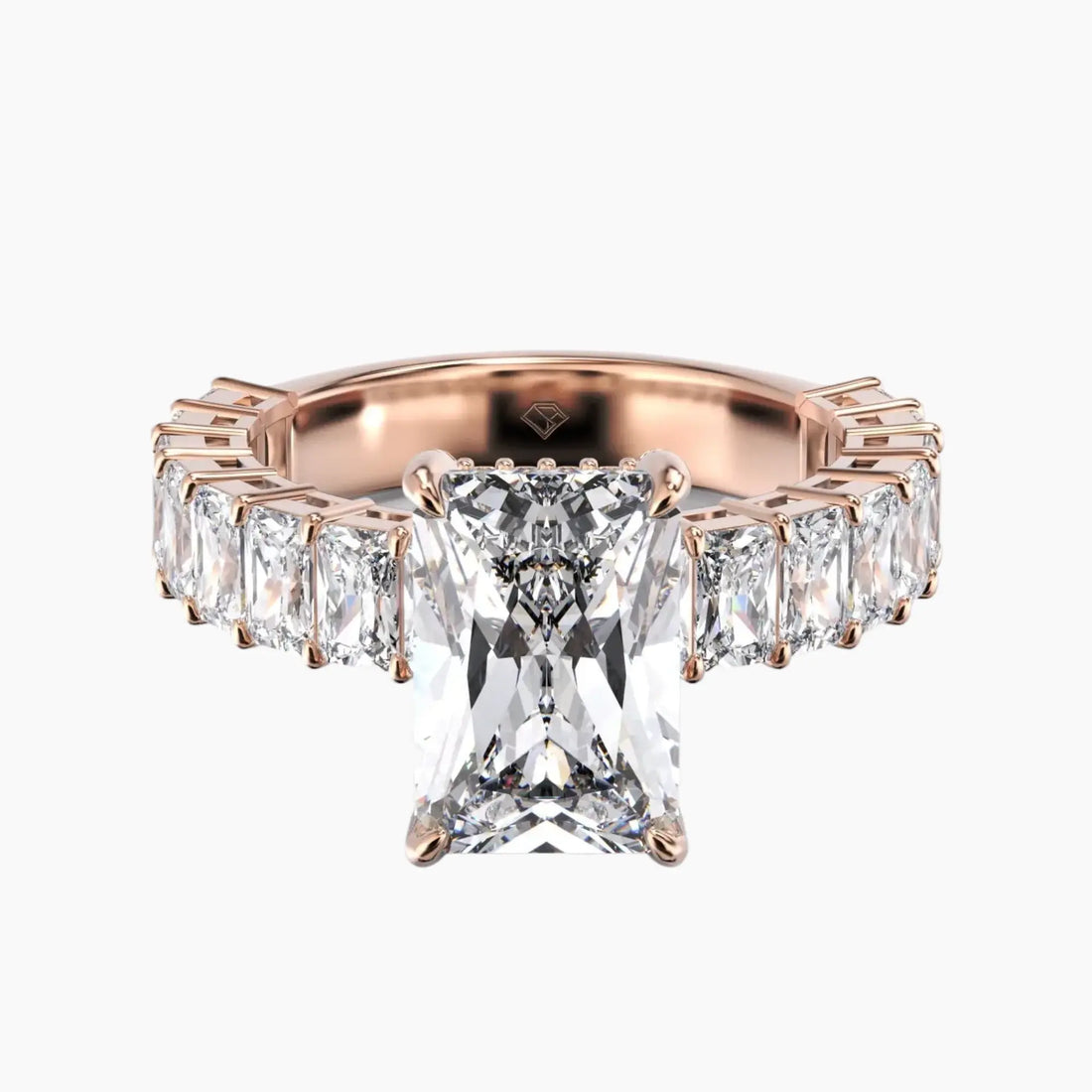 Petricor Radiant Hidden Halo 1.5 Carat Lab Grown Diamond Engagement Ring in 18K Yellow Gold