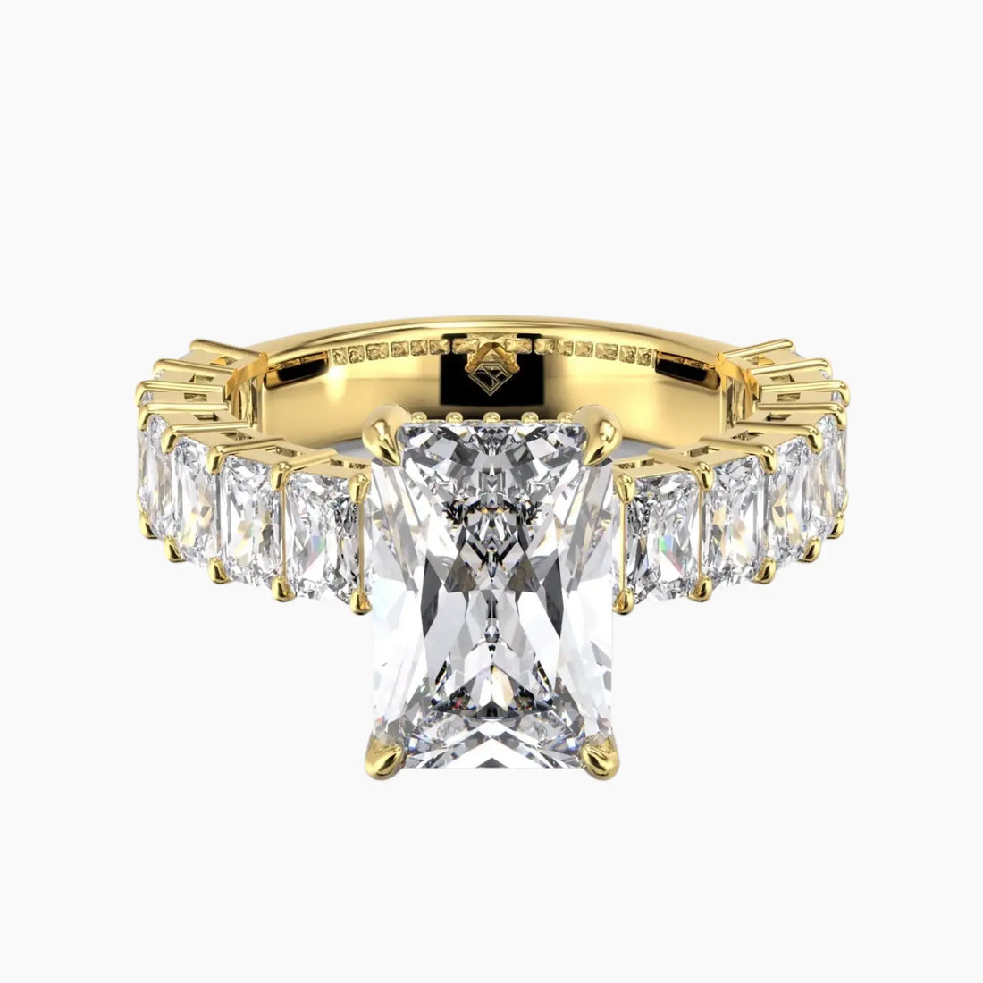 Petricor Radiant Hidden Halo 2 Carat Lab Grown Diamond Engagement Ring in 14K Rose Gold